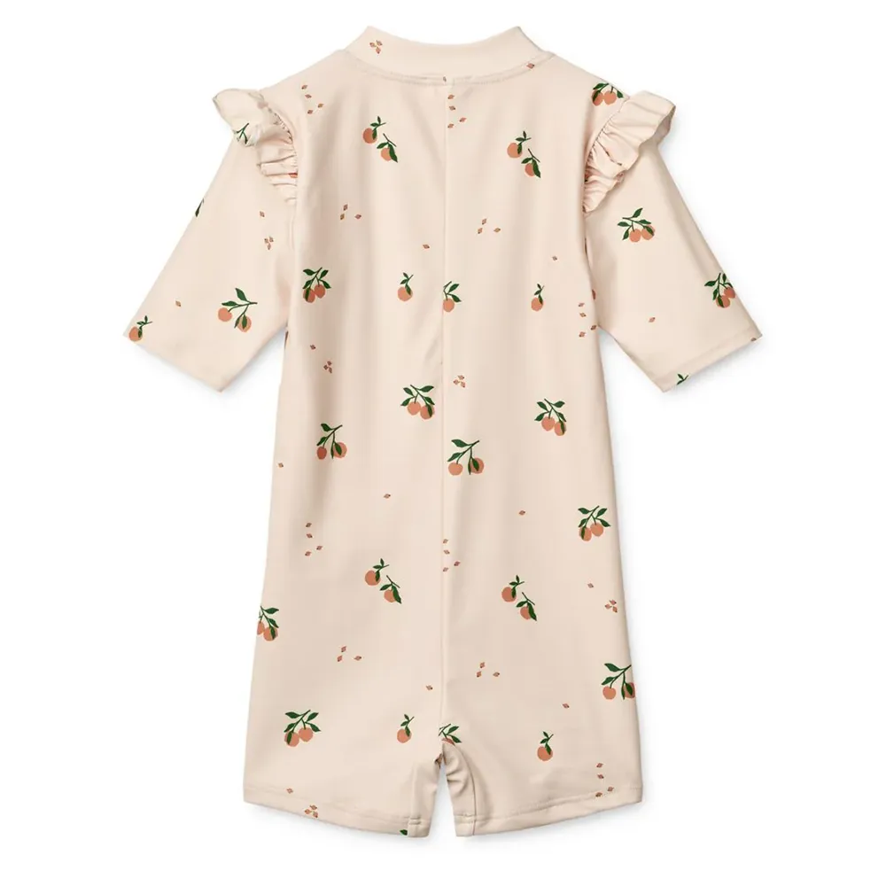 Liewood Amel UV-drakt størrelse 56 Peach/Sea shell