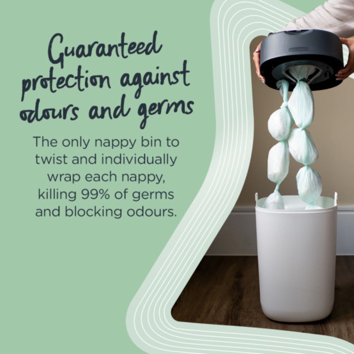 Tommee Tippee bleiebøtte Sangenic Twist & Click Hvit