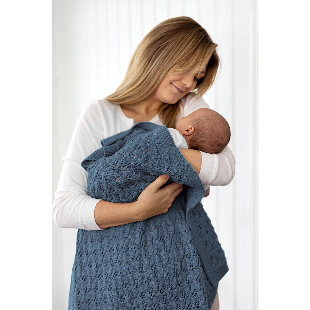 Vinter & Bloom babyteppe Moment EKO Denim Blue