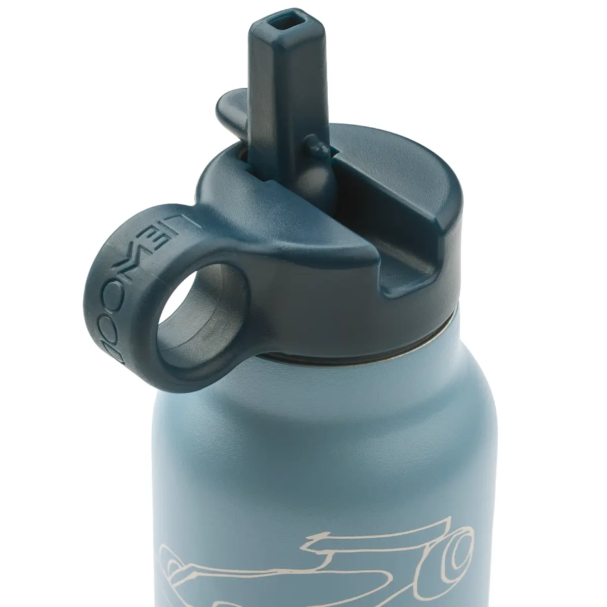 Liewood Falk-drikkeflaske 350 ml – racerbiler / Beach Blue