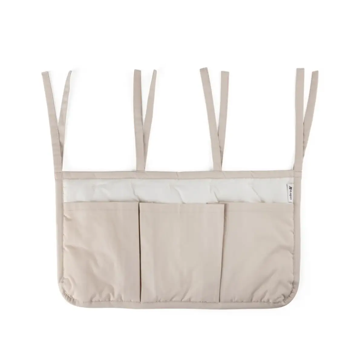 Sebra stellebordorganisator med tre rom – Morning Beige