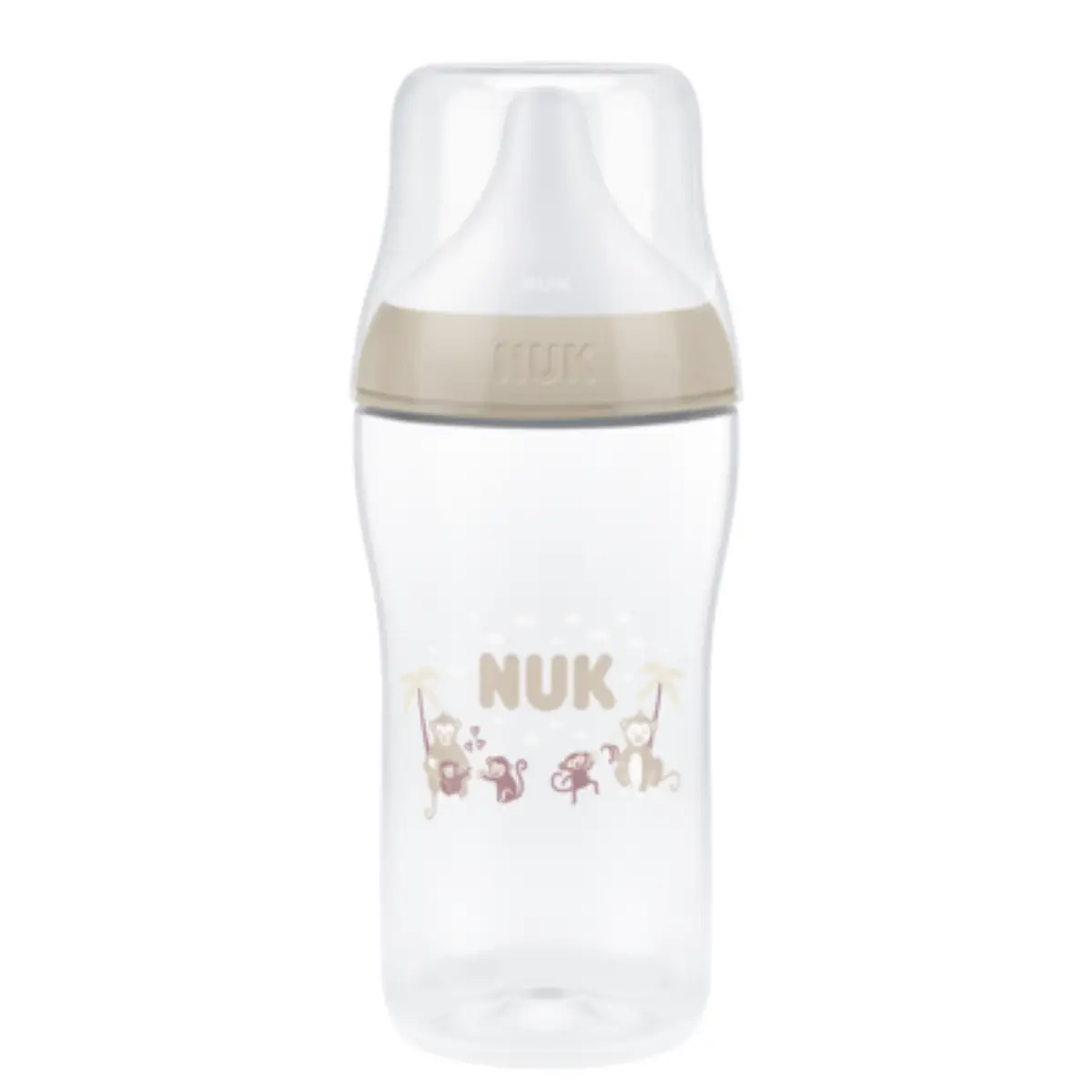 NUK Perfect Match-tåteflaske 260 ml, ape, 3 måneder+