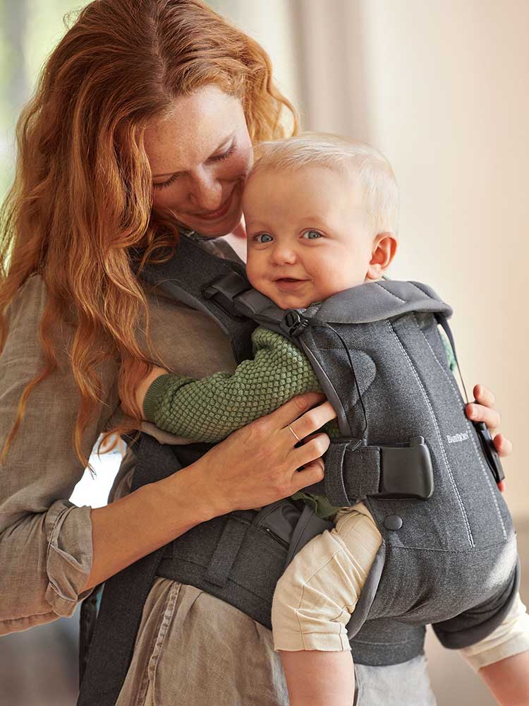 BabyBjörn One bæresele, vevd, denimgrå/mørkegrå