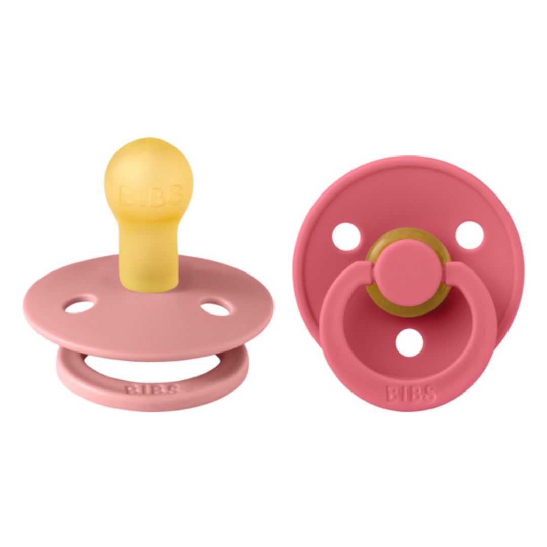 Smekker Napp 2-pakning 0-6m Dusty Pink/Coral