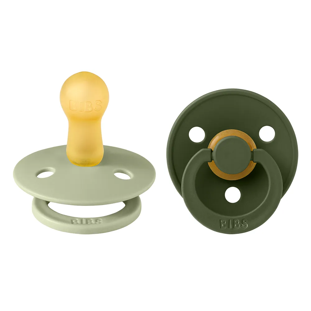 BIBS duk 2-pk 6-18m Sage/Hunter Green