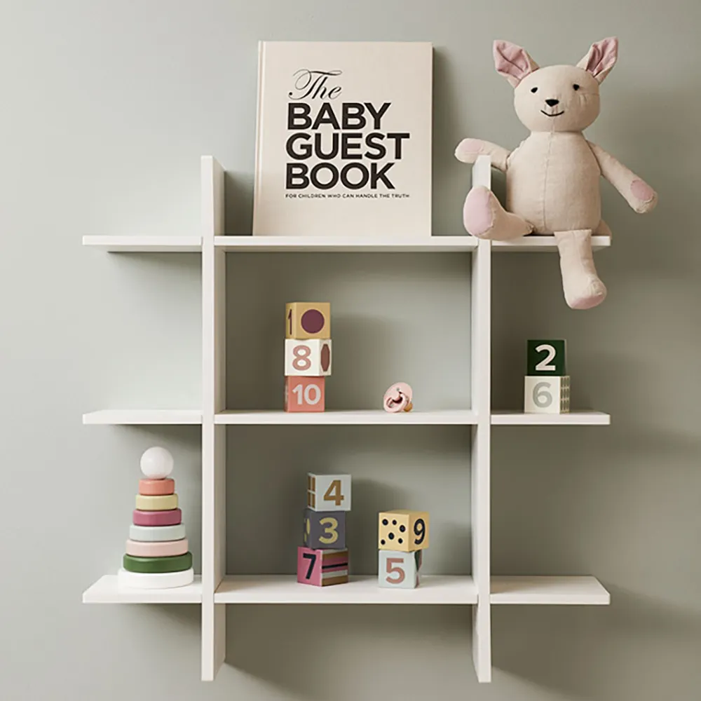 Kids Concept Vegghylle 3 nivåer hvit STAR