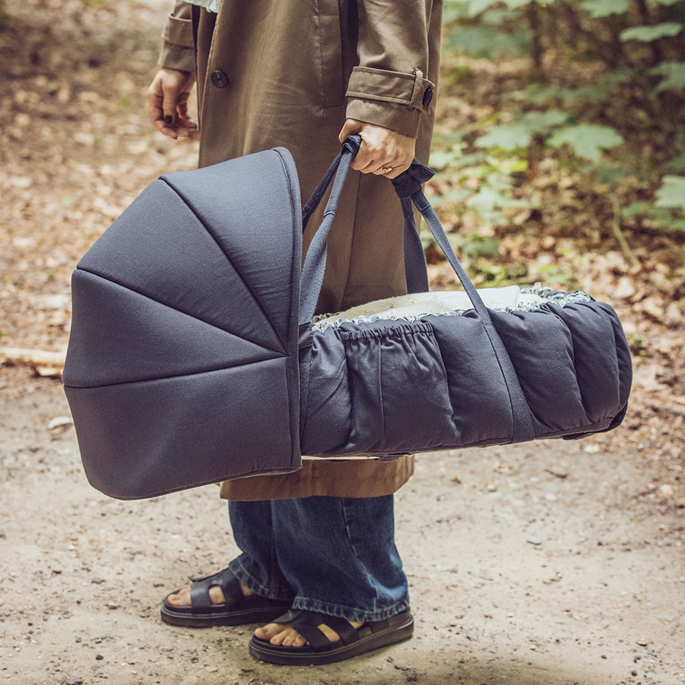 Sebra solskjerm til 3-i-1 Babynest blue olive