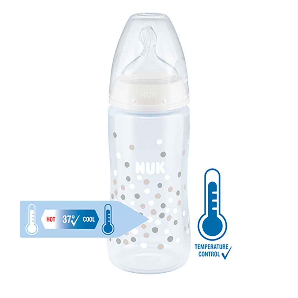 NUK First Choice+ tåteflaske 300 ml Hvit