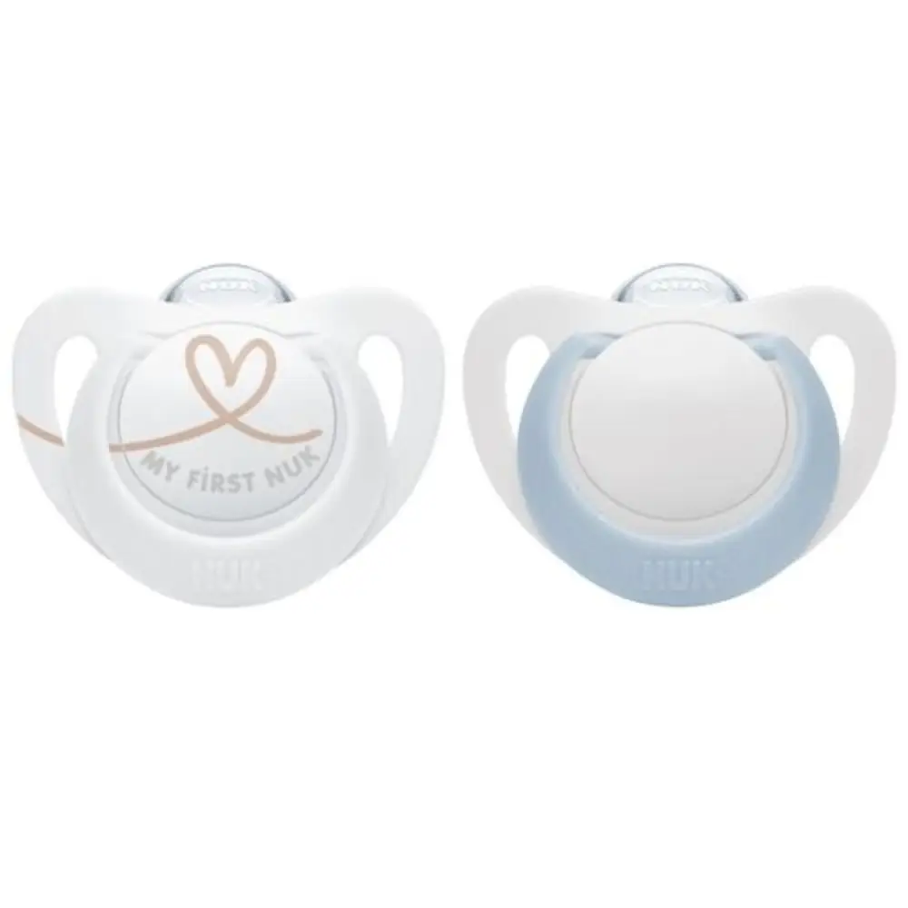 NUK Star silikonsmokk 0-6 mdr. blå