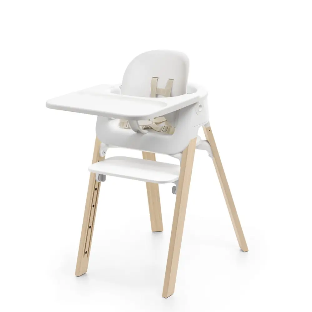 Stokke Steps 3-i-1 barnestol hvit/naturfarget
