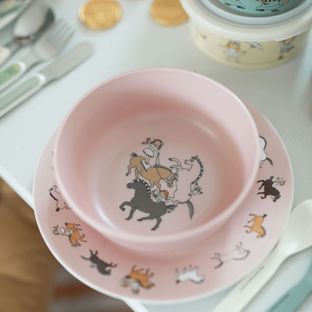 Rätt Start Pippi Sirkus Stor skål rosa