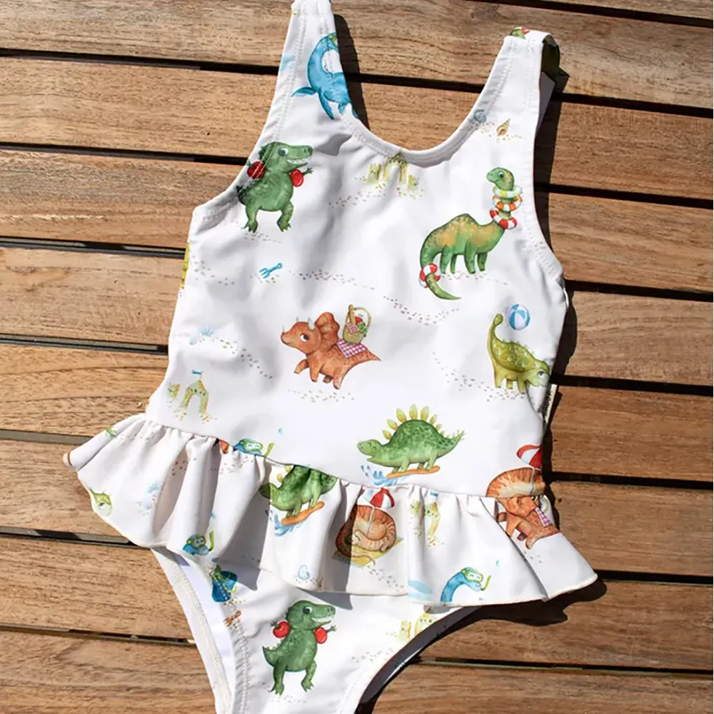 Filibabba Eva Badedrakt 3-4 år - Dino Beach