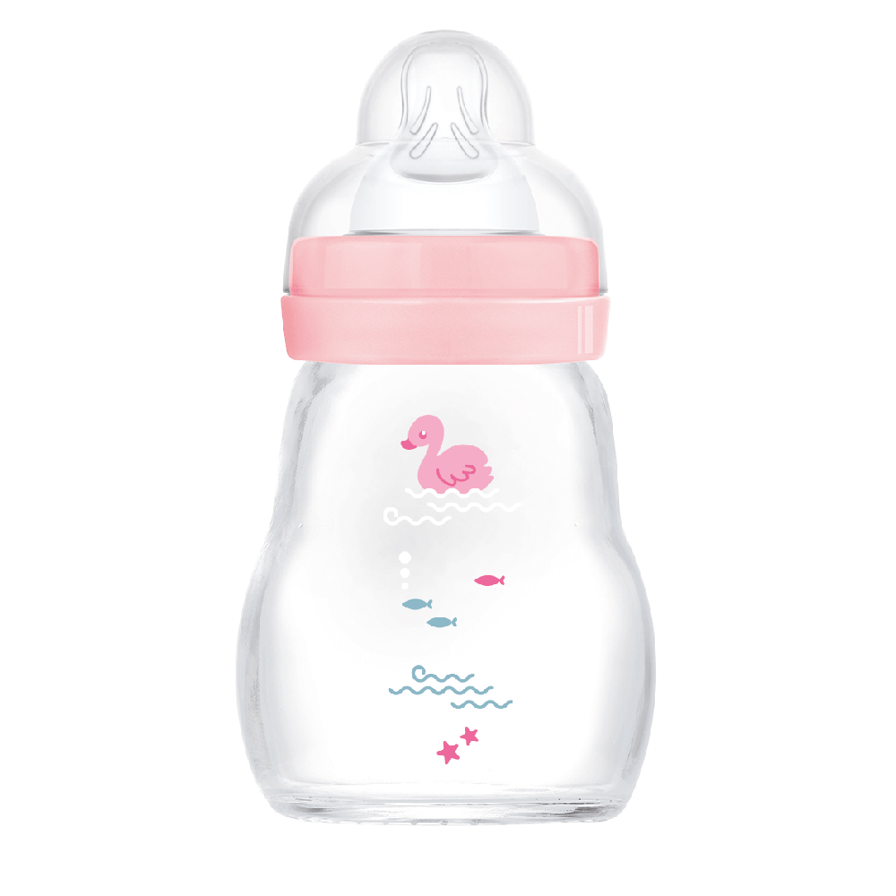 MAM Feel Good Glassflaske 170 ml Blandede farger 1p