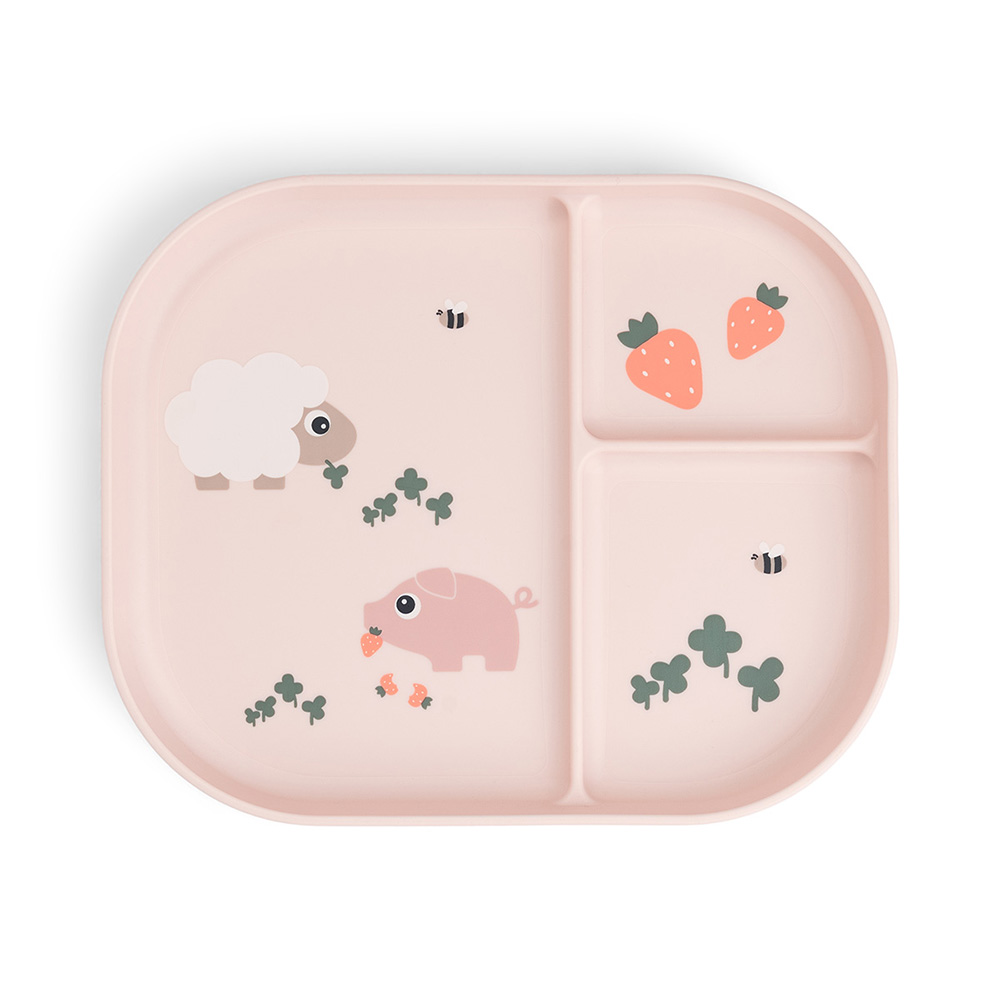 Done by Deer Foodie plate med rom Tiny farm Powder