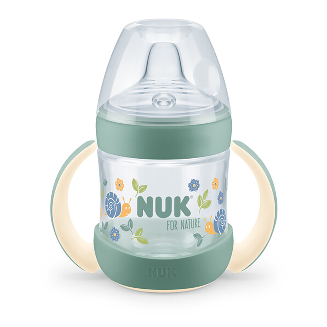 NUK for Nature Learner-flaske i silikon Grønn 6m