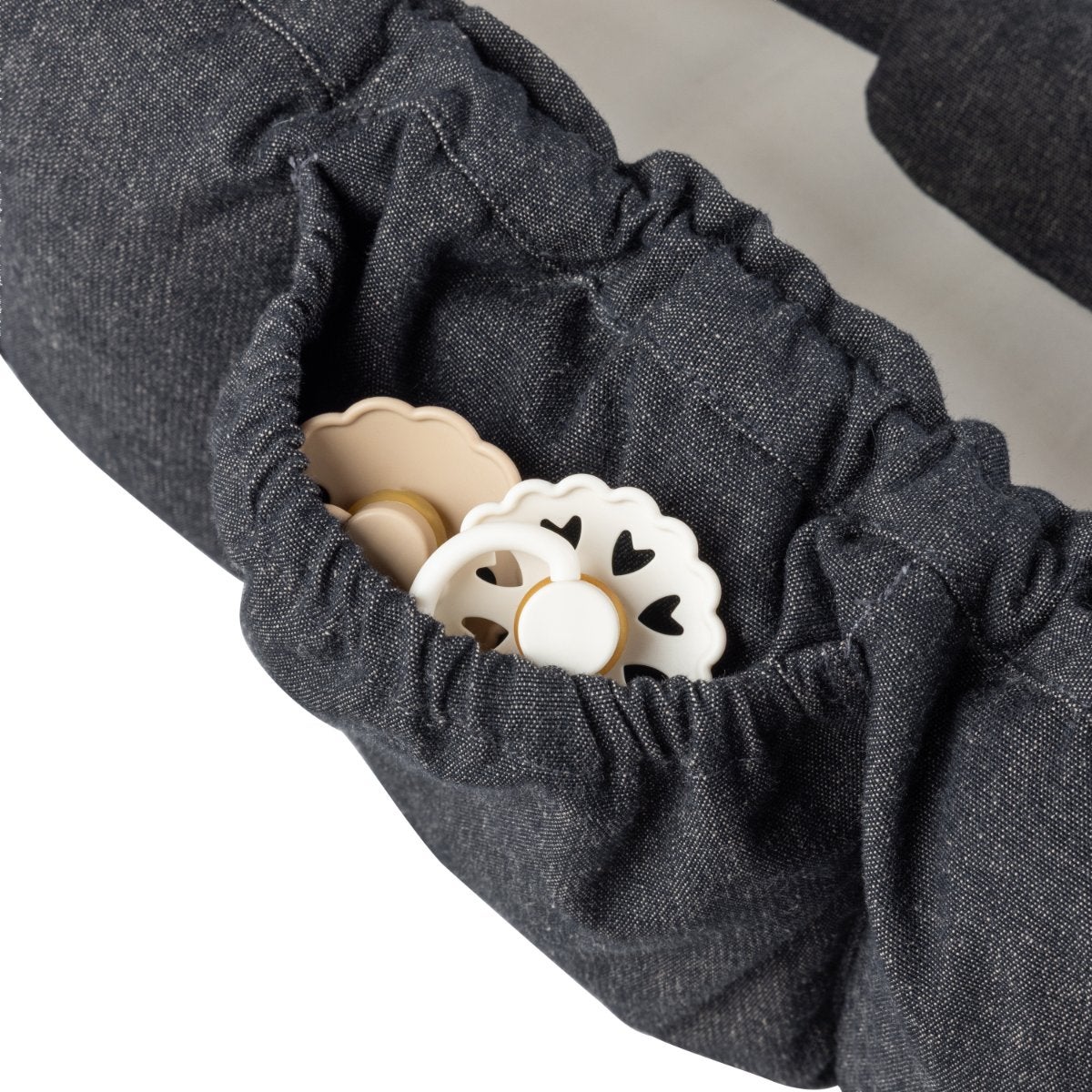 Sebra Babynest 3-i-1 med kalesje dark grey melange