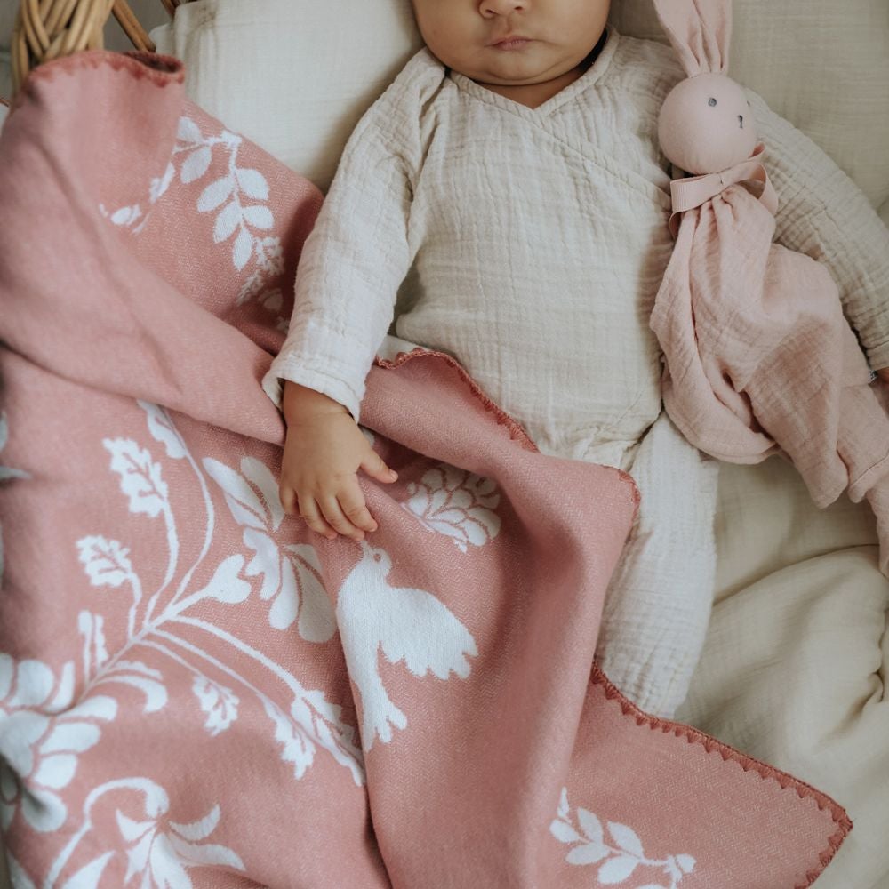 Elodie Details Jacquardpledd Mullberry Pink