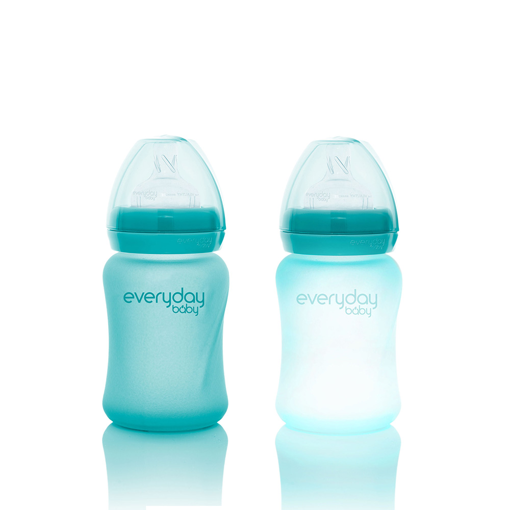 Everyday baby varmefølende tåteflaske - 150ml turkis