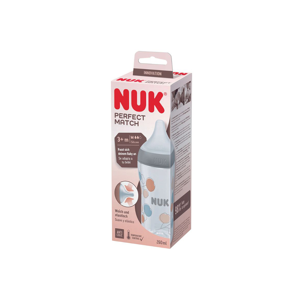 NUK Perfect Match Babyflaske 260 ml - Kvist 260 ml