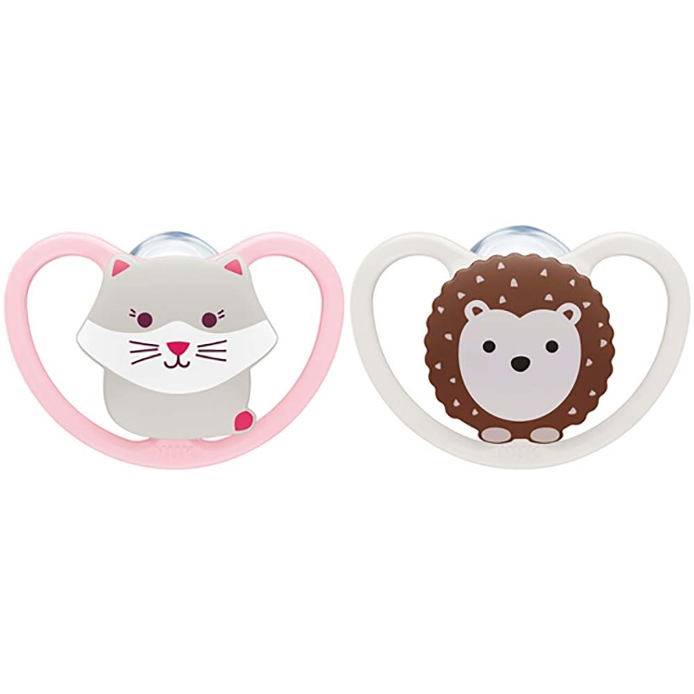 NUK smokk 0-6m Space Pink/White