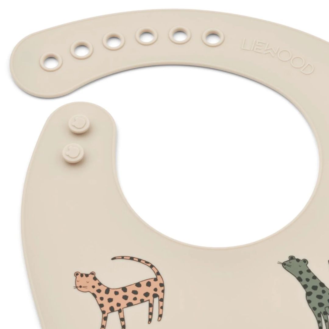 Liewood Tilda silikonsmekke 2-pakning Leopard multi mix