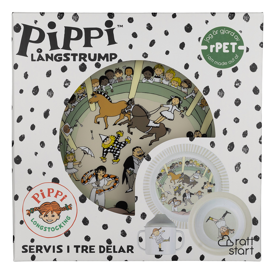 Rätt Start Pippi Sirkus barneservise 3-delt