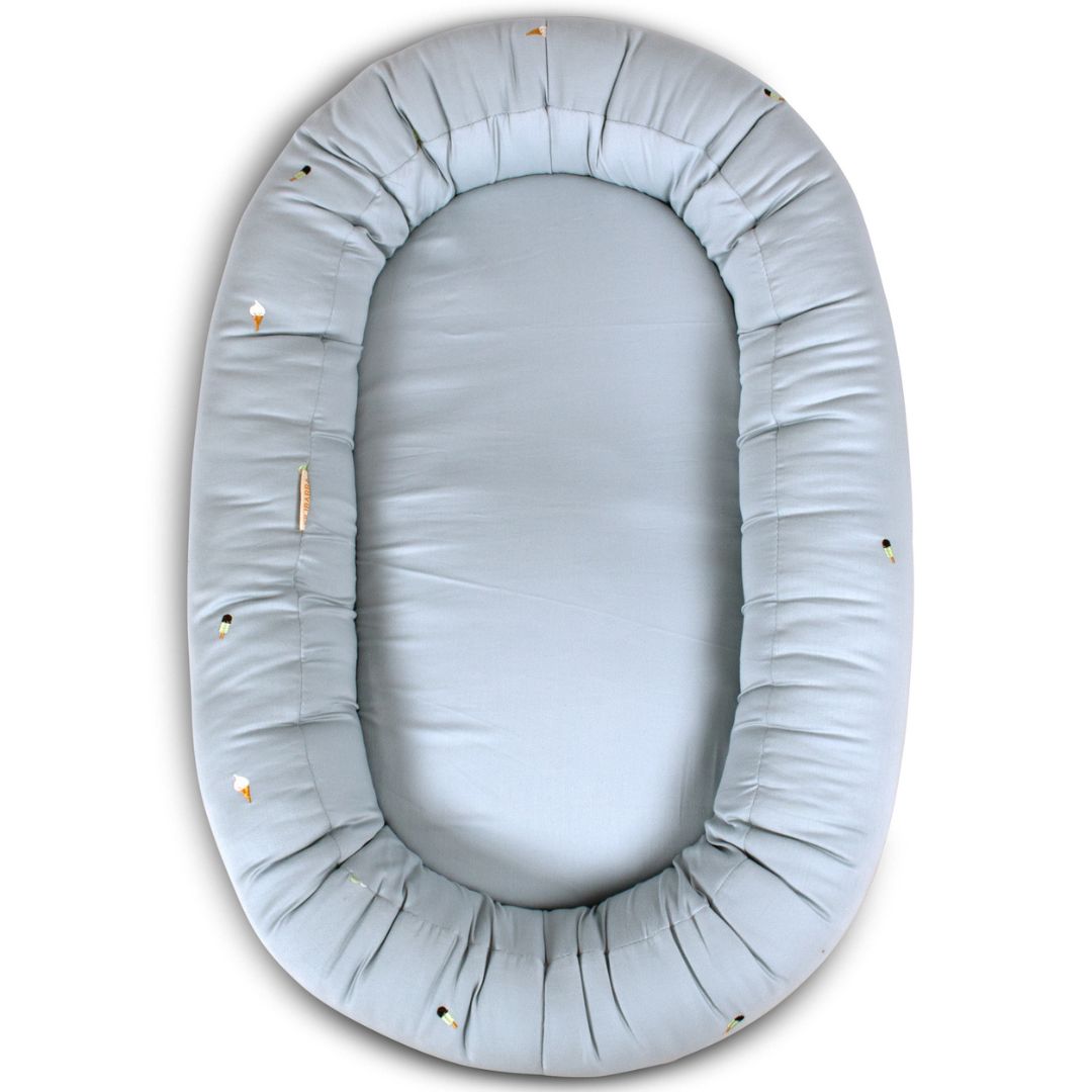 Filibabba Baby Nest broderte briller - perleblå