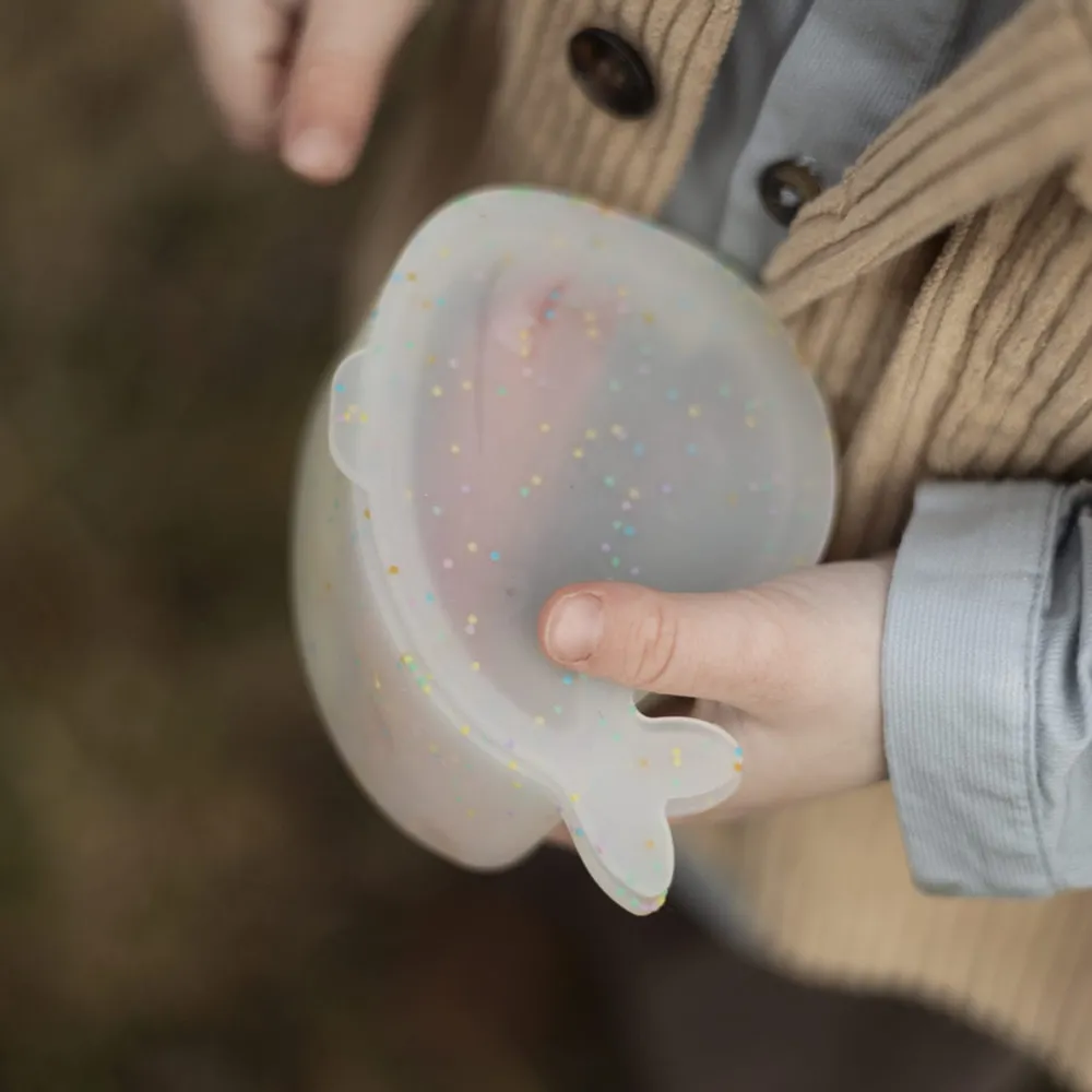 Filibabba Sett med 2 mini snackbokser i silikon - Hvalen Christian