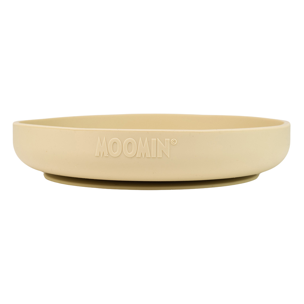 Rätt start  Silikonplate Mumin med sugekopp, Latte Beige