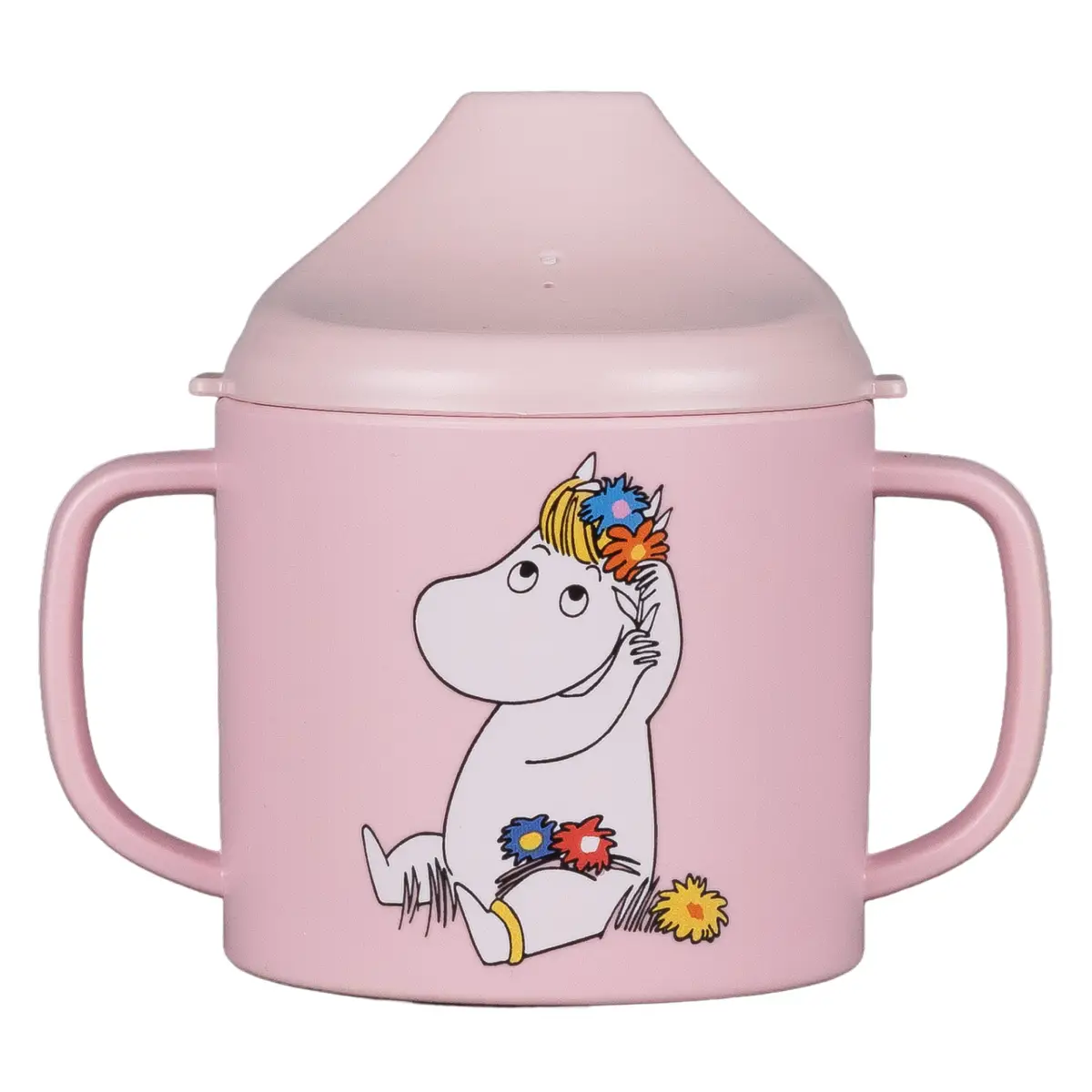Rätt Start Moomin Meadow, sippy cup, rosa