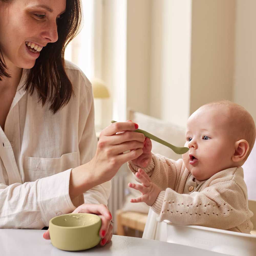 Everyday Baby silikonskål 2-pakning Soft Yellow