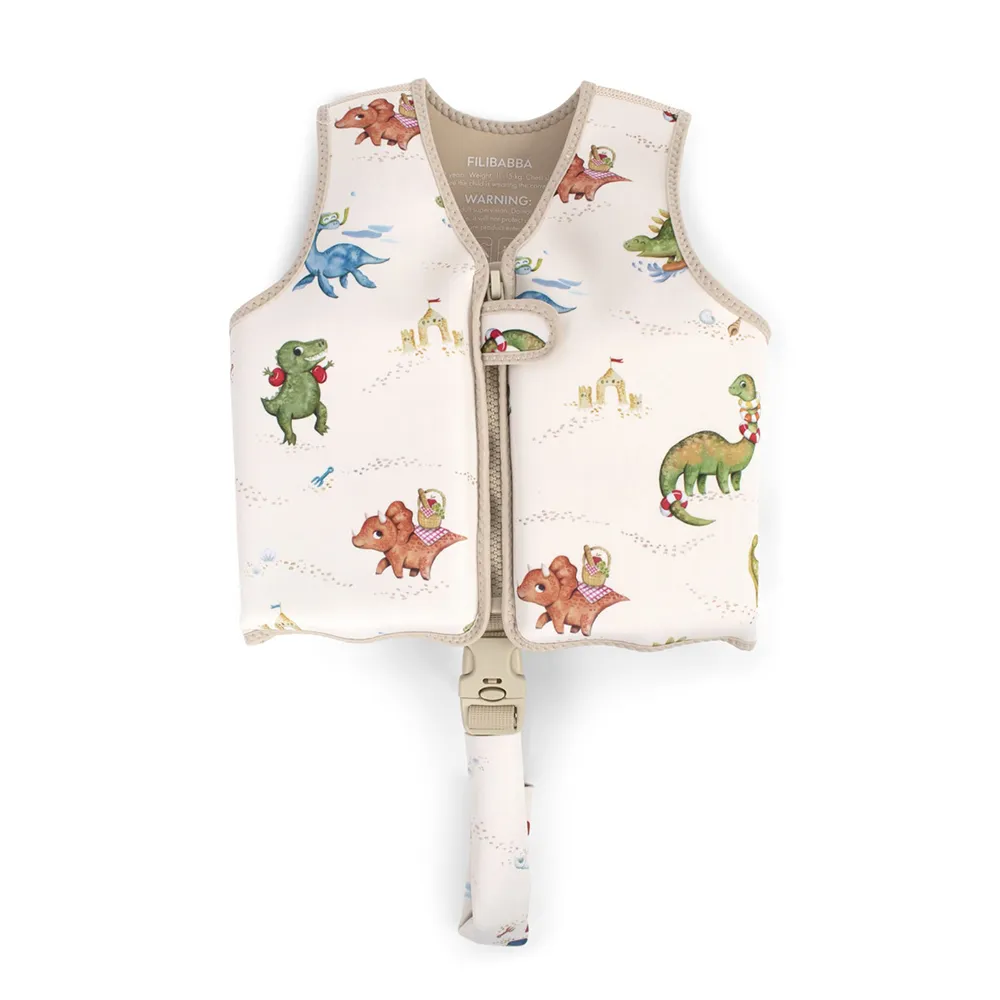 Filibabba Badevest 3-4 år - Dino Beach