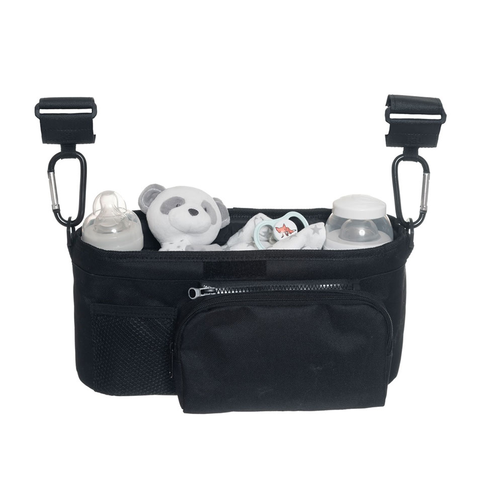 Fresh Kid Organiser barnevogn Delux 3-i-1 Svart