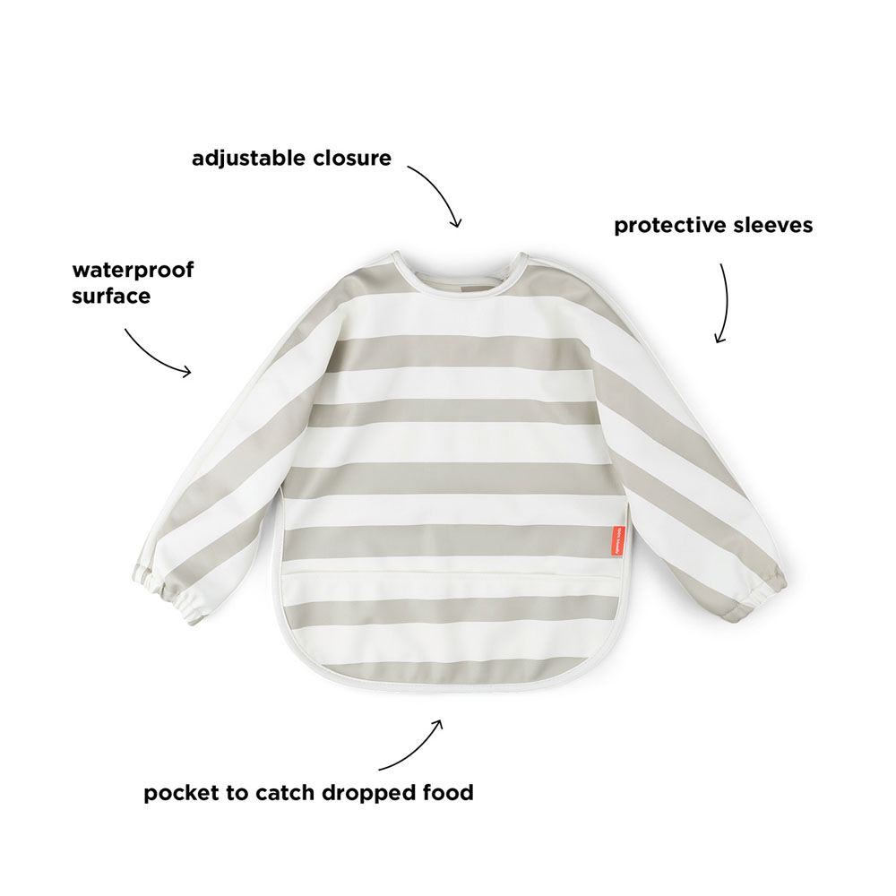 Done by Deer bib med ermer Stripes Sand