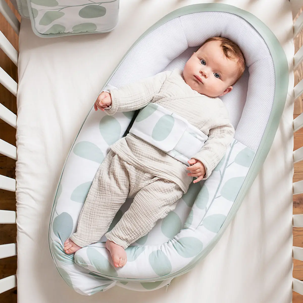  Doomoo babynest løv grønn