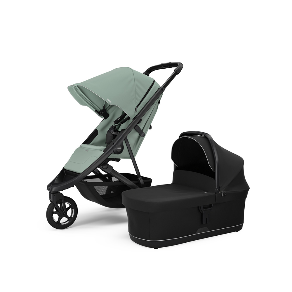 Thule Spring 2 Barnevogn Mist Green on Black