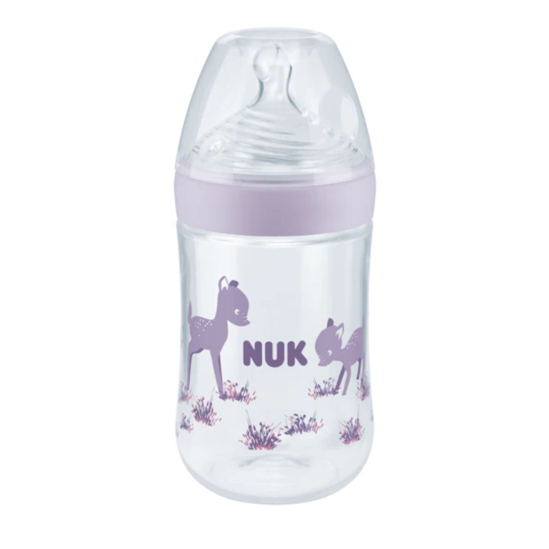 NUK Nature Sense tåteflaske 260 ml i blandede farger