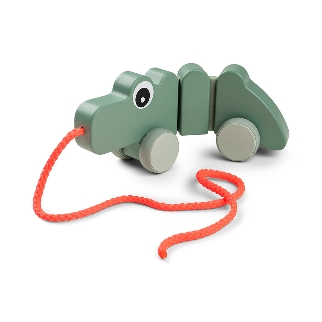 Utført av Deer pull toy Croco Green