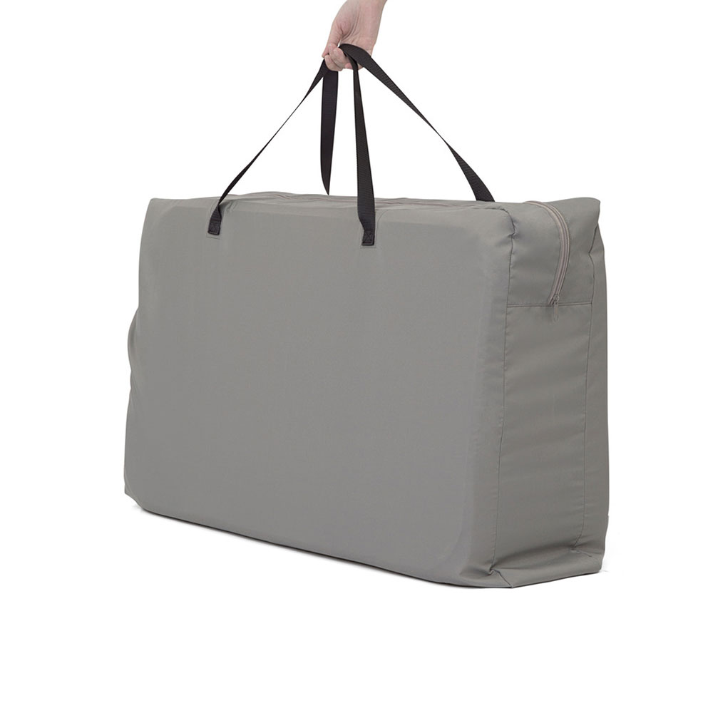 Joie Roomie Glide-senkeseng ved siden av sengen Foggy Grey