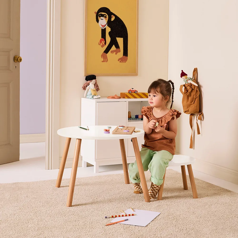 Kids Concept Bord og krakker hvit