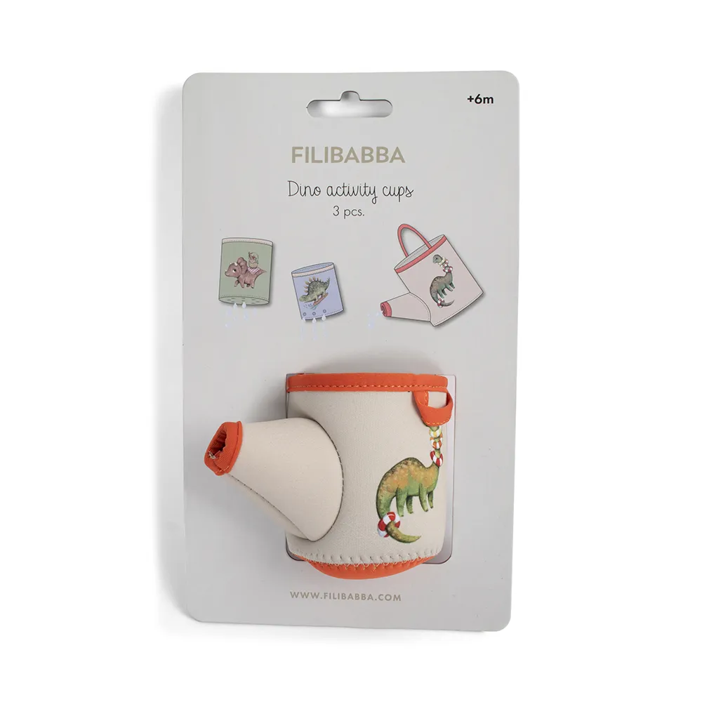 Filibabba Neopren badeleker - Dino Activity Cups