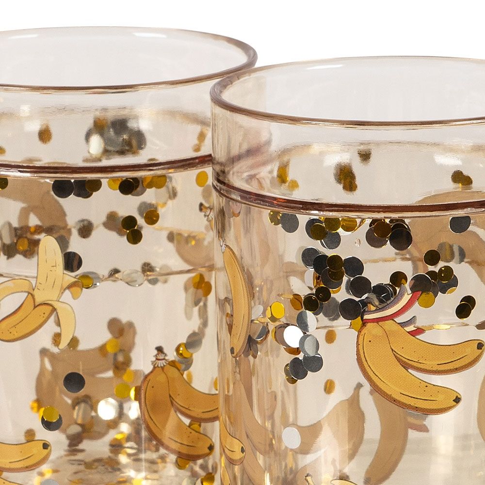 Konges Sløjd 2 Pack Glitter Cups Let'S Go Bananas-One Size