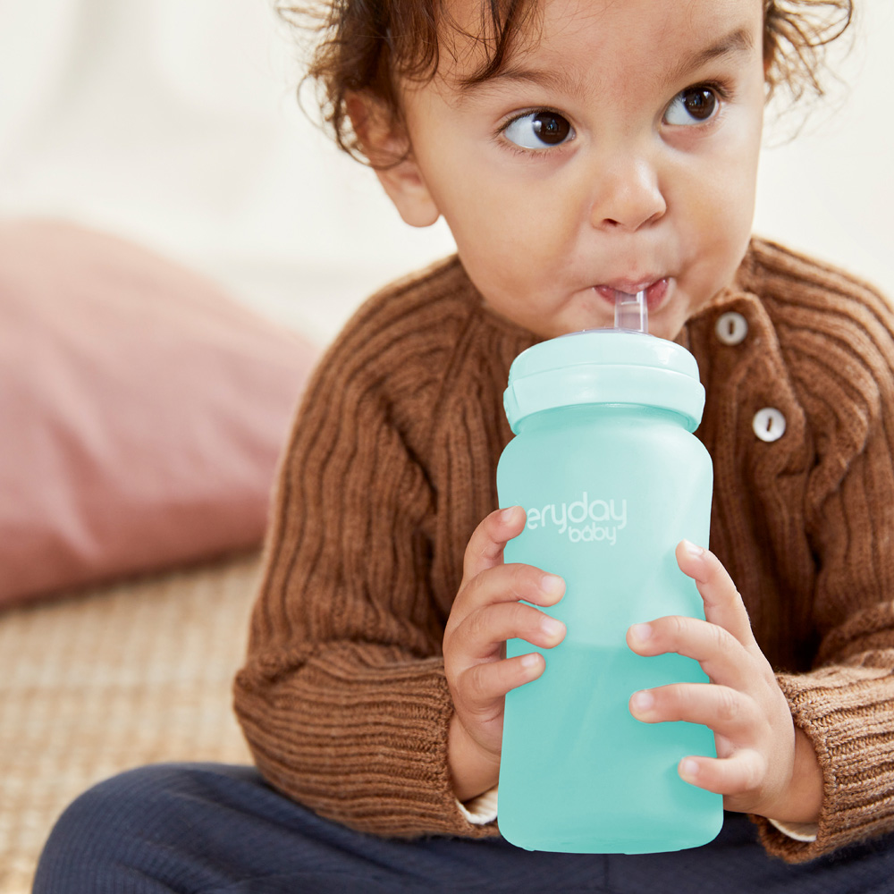 Everyday sugerørflaske Healthy + 240 ml - Mint Green