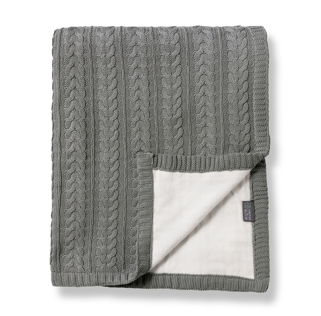 Vinter & Bloom bomullsteppe Cuddly EKO Misty Grey