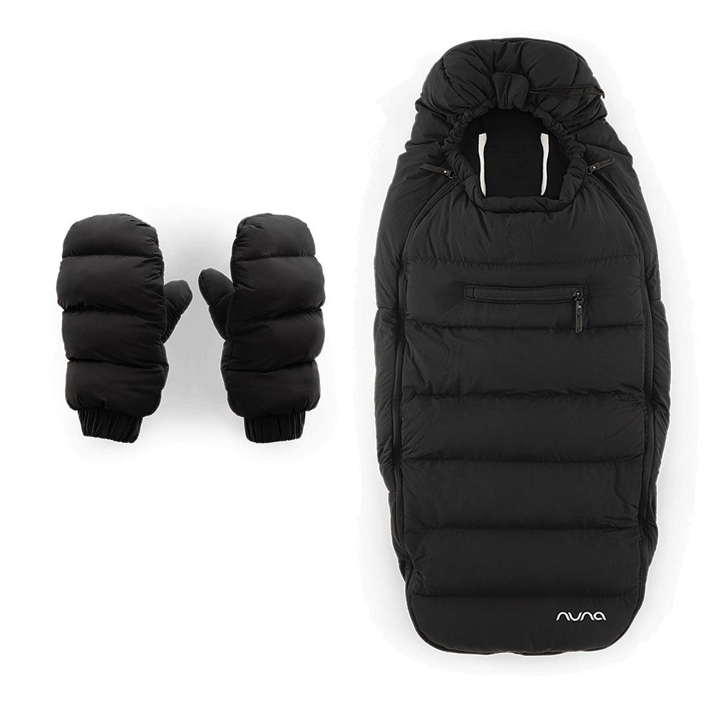 Nuna winter set merino & muffs Caviar