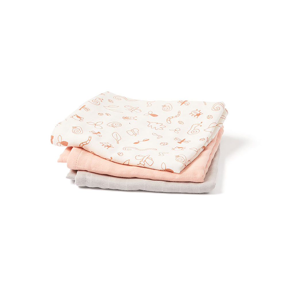 Kids Concept Muslin-teppe babyrosa mix
