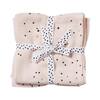 Done by Deer Muslin-teppe 2-pakning Dreamy dots Powder