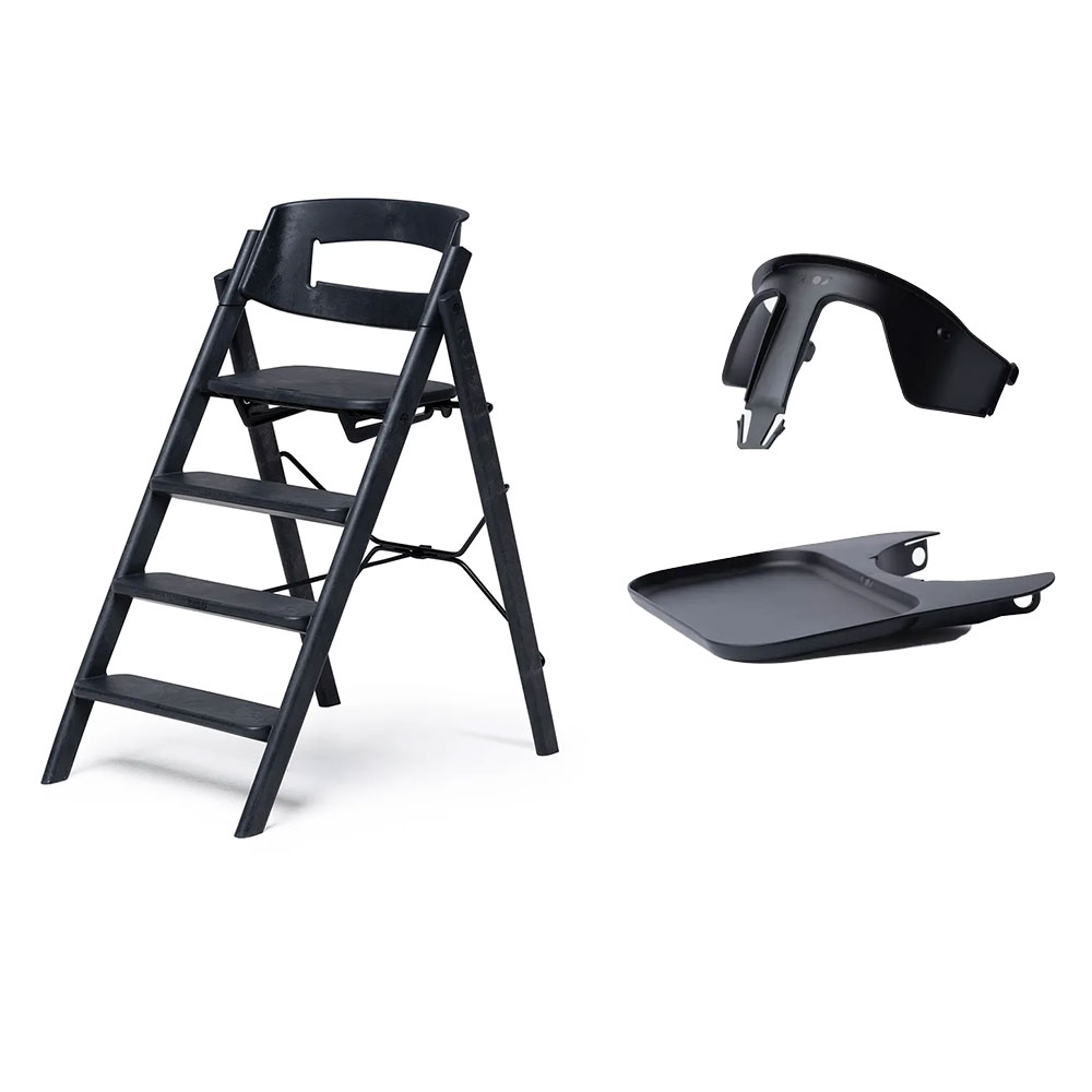 Kaos Klapp Høy stol Recycled + Safety Rail & Tray