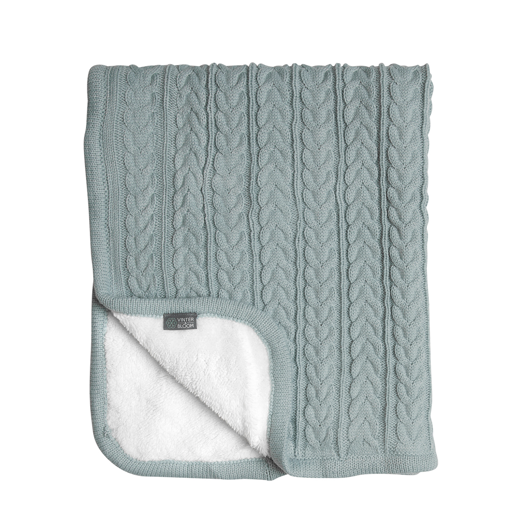 Vinter & Bloom koseteppe for baby Salviegrønn