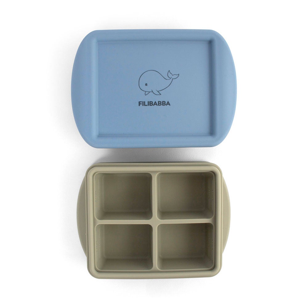 Filibabba Silikon Frysebrett 4x65 ml 2-pakning Ocean Mix